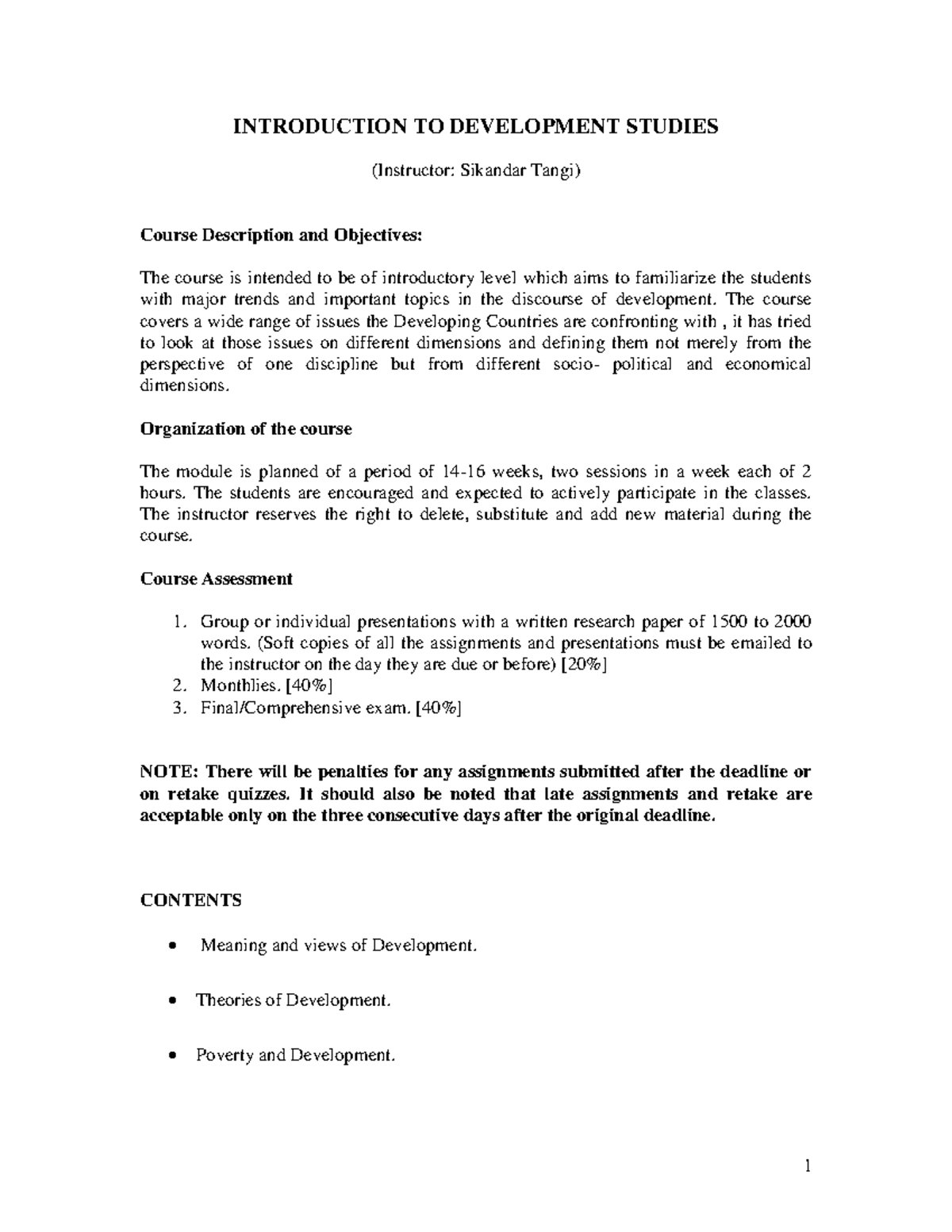 Introduction to Development Studies: Key Concepts and Issues - Studocu
