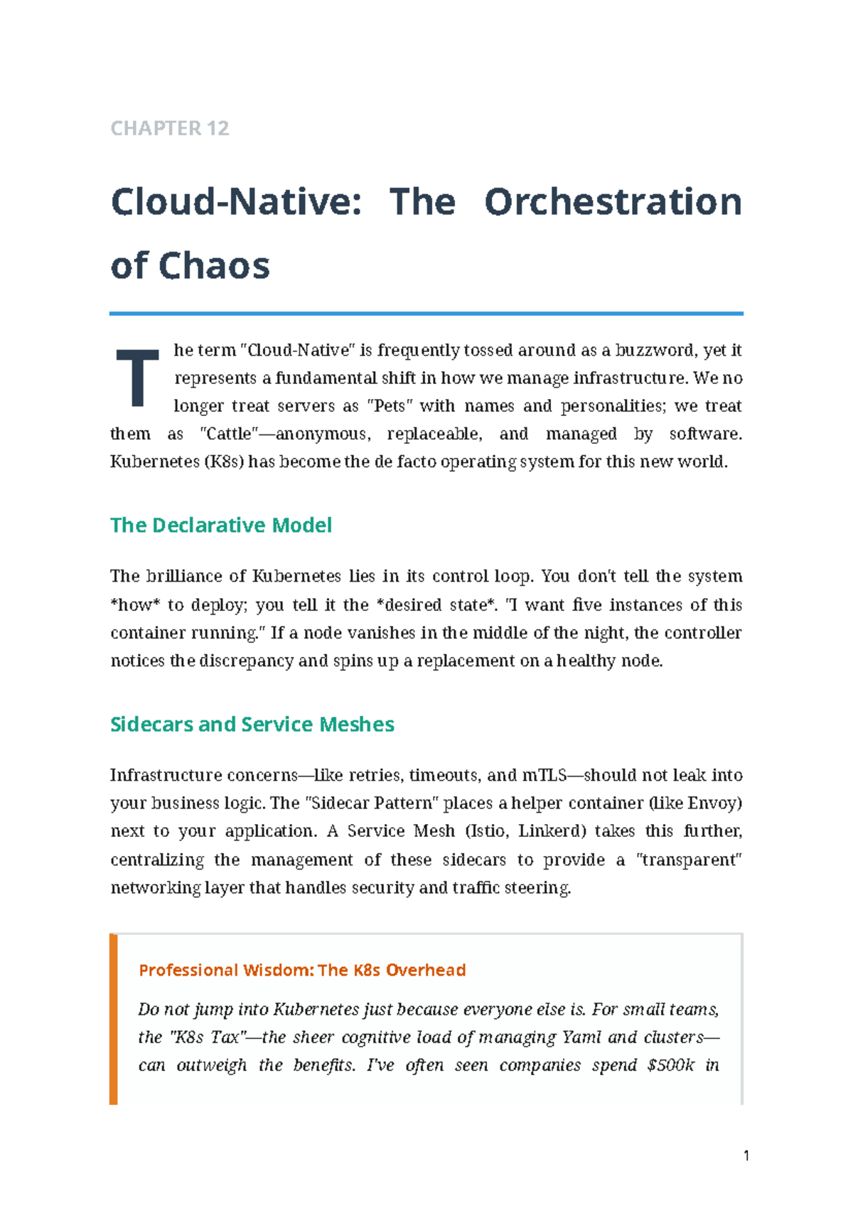 CHAPTER 12 Cloud Native Patterns & Kubernetes Overview - Studocu