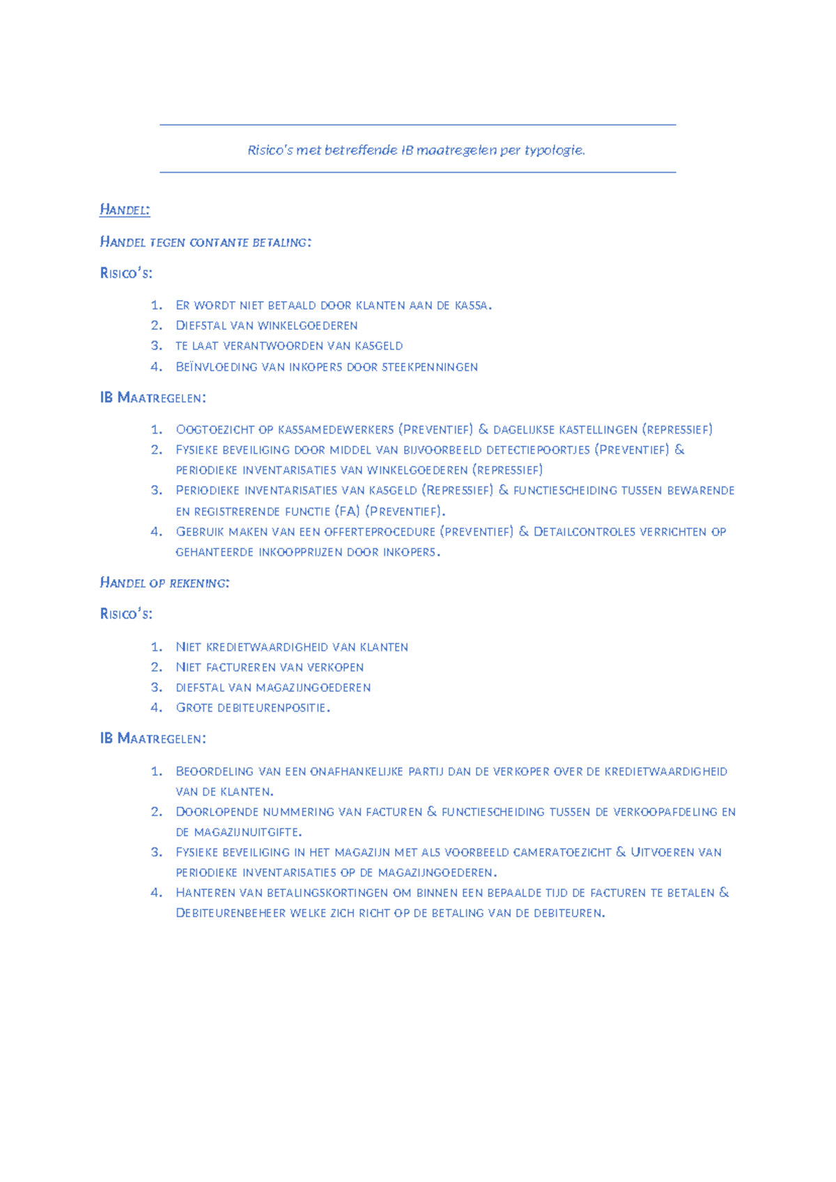 Informatie over IB Maatregelen per Typologie: Risico's en Oplossingen ...