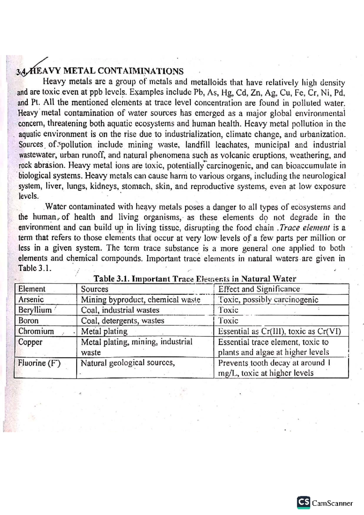 CS 106 Heavy Metal Contamination: Environmental Impact and Health Risks ...