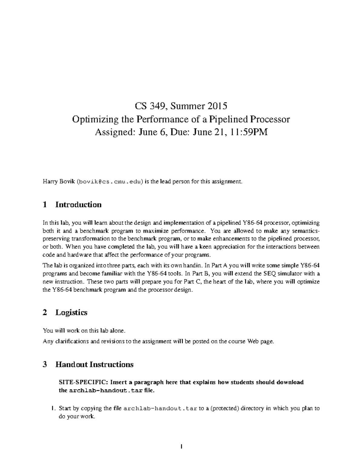 CMU 15-213: Intro to Computer Systems - Lecture 23 Notes on Caches ...
