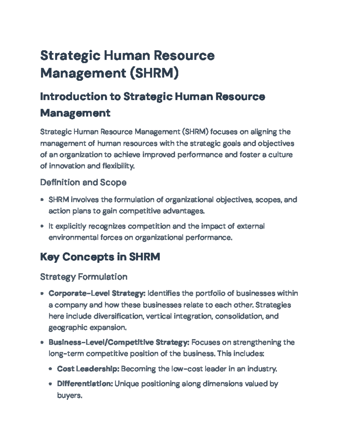 Strategic Human Resource Management (SHRM) Overview and Insights ...