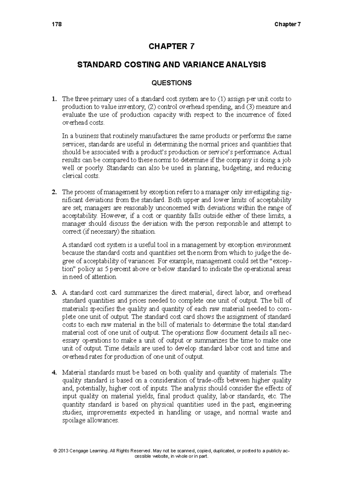 Ch7-SM - Solutions on Standard Costing & Variance Analysis - Studocu