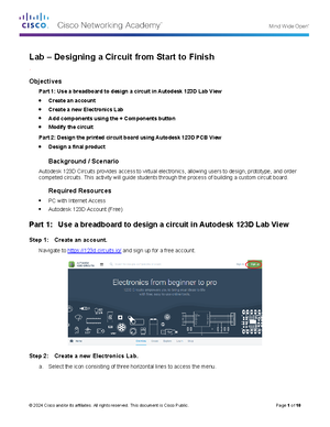 2.1.1.5 Lab - The World Runs on Circuits (done) - Topology Objectives ...