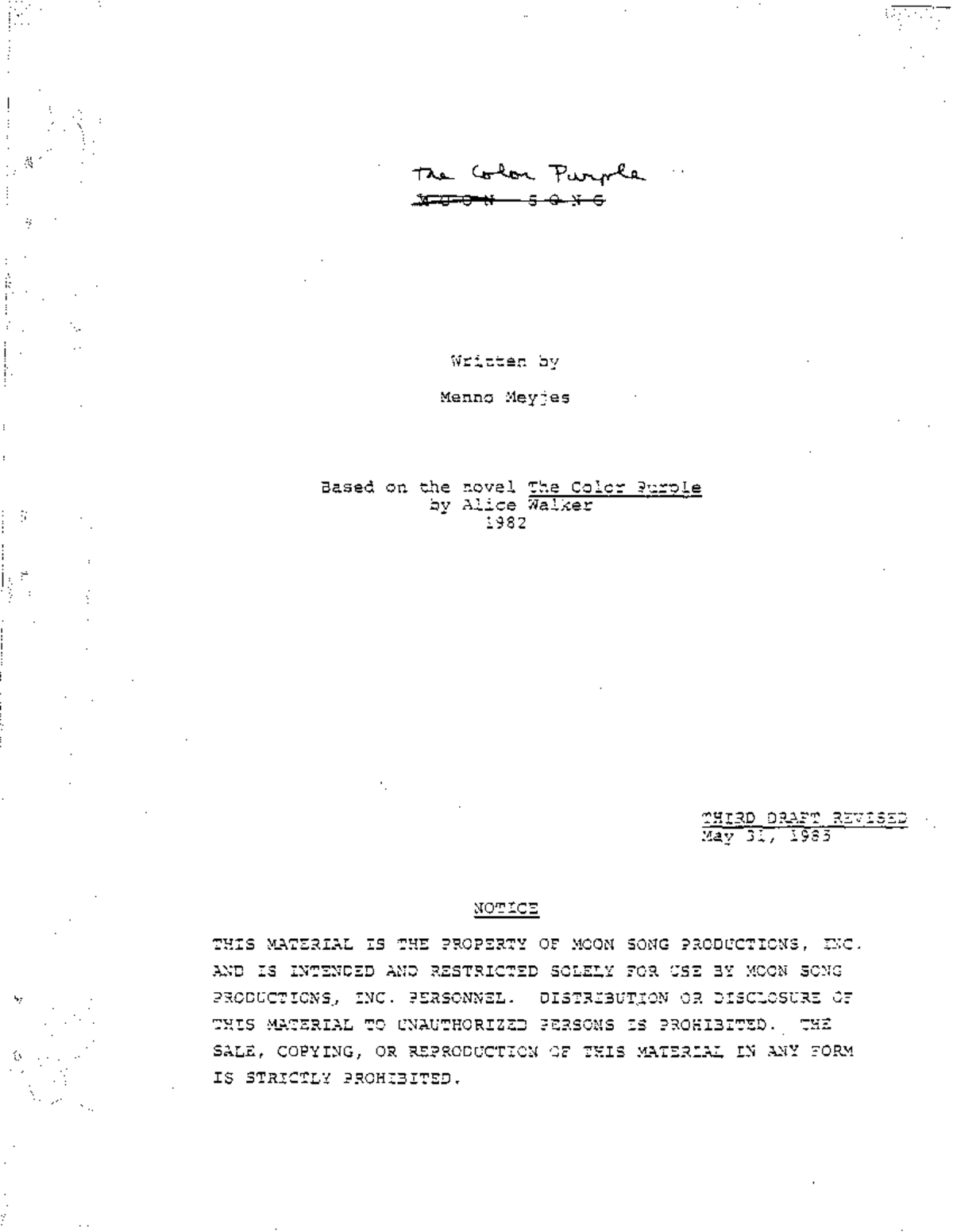 The Color Purple (1985) - Literature Notes for ENG 101 Final Exam - Studocu
