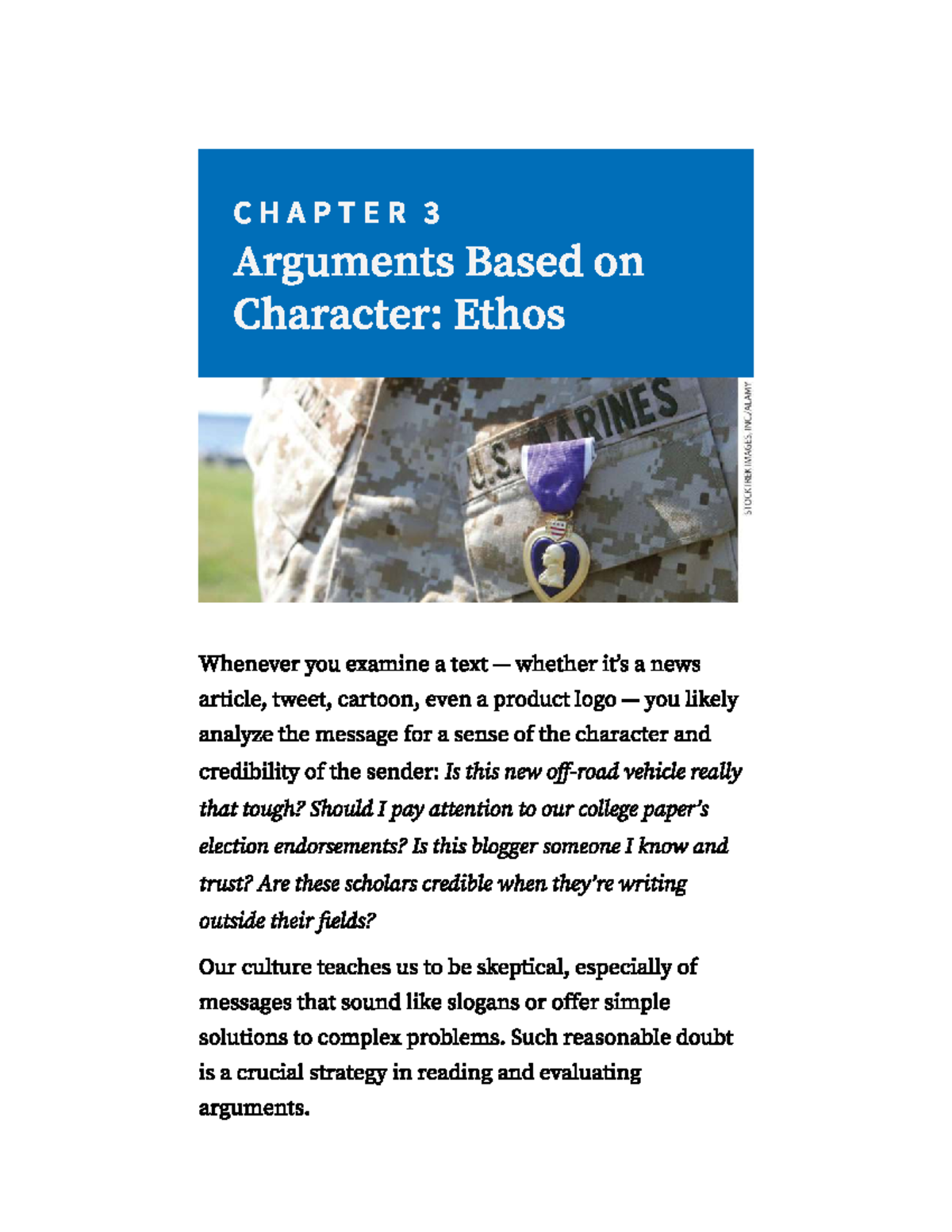 CHAPTER 3: Analyzing Ethos in Arguments and Credibility - Studocu