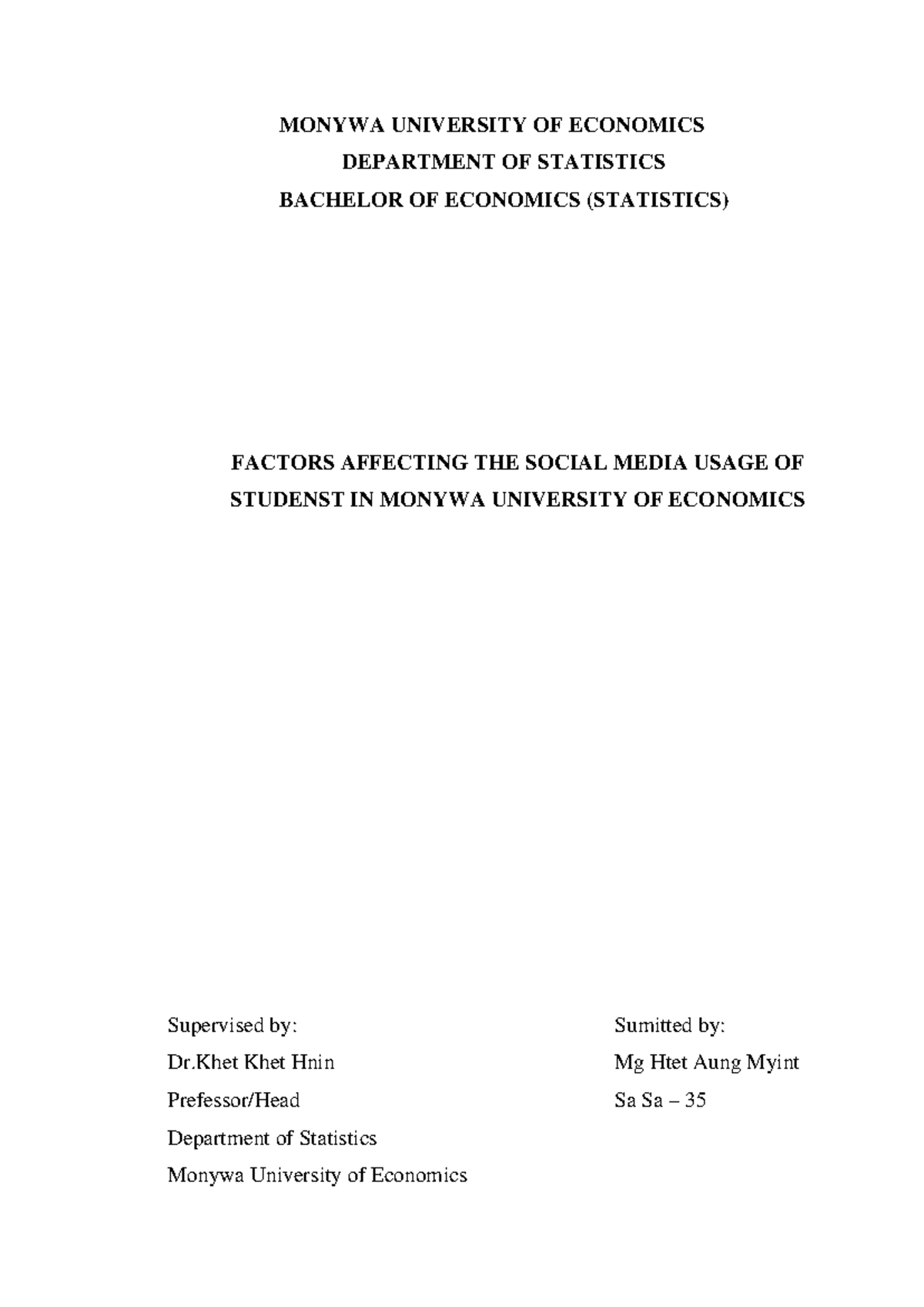Factors Influencing Social Media Usage Among Students at MUE: Chapter 1 ...