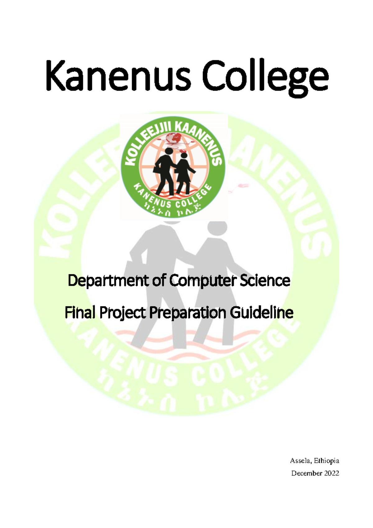 Final Project Preparation Guidelines for CS Department [CS 490] - Studocu