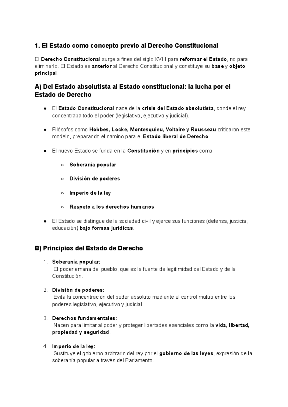 Apuntes Constitucionales: El Estado y el Derecho Constitucional - Studocu