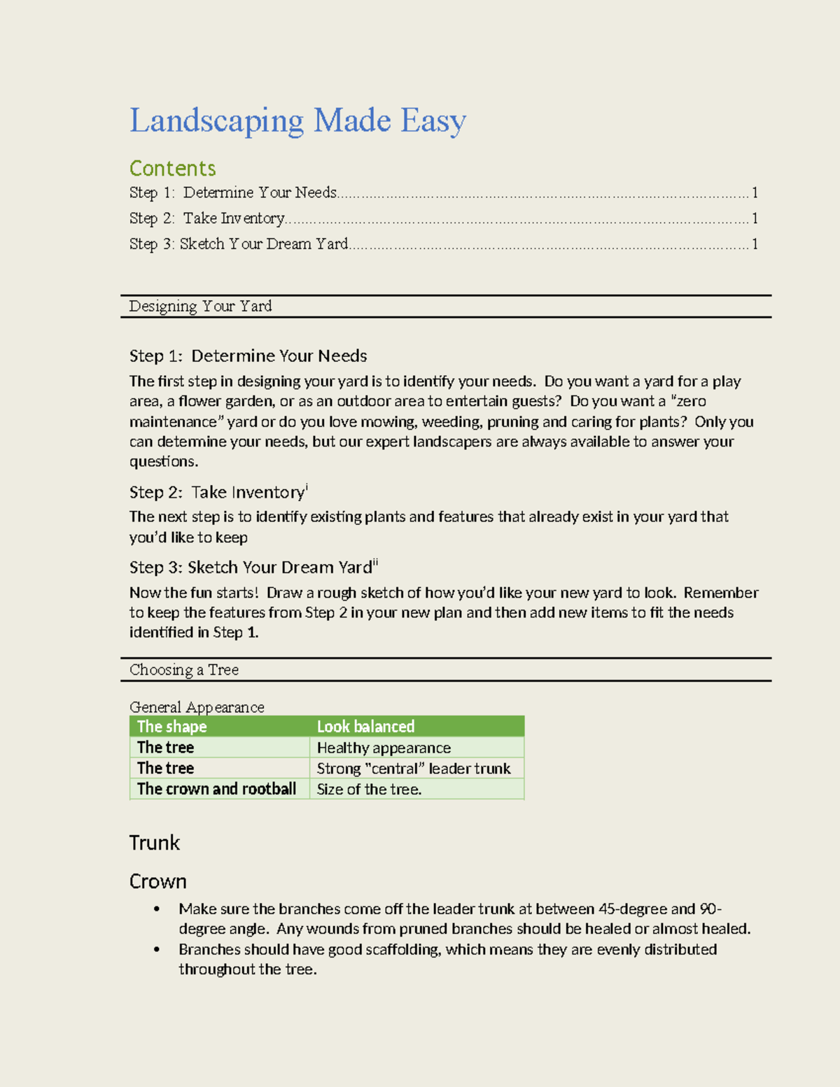 Landscaping Guide: Step-by-Step Yard Design (EXAM 2 - mos) - Studocu