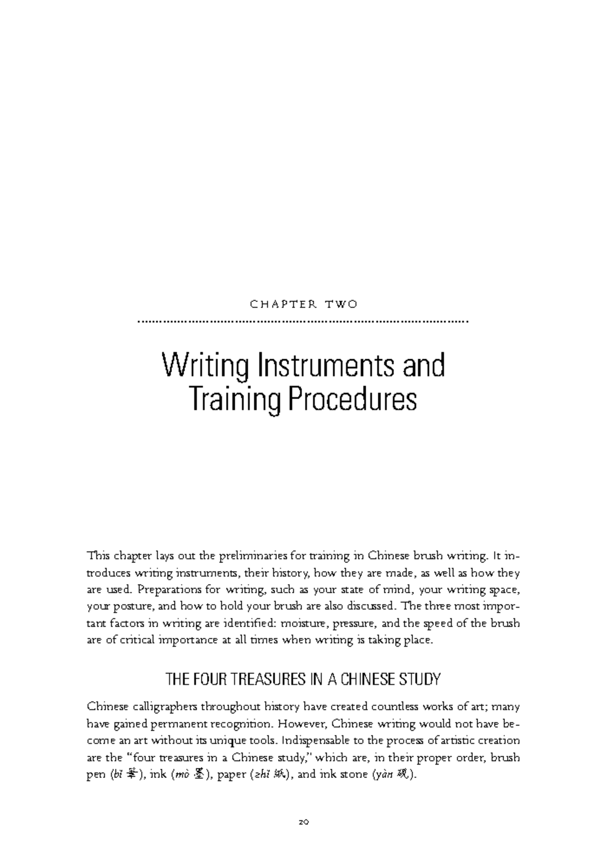 Cc2 - Chapter 2: Writing Instruments & Training Procedures in Chinese ...