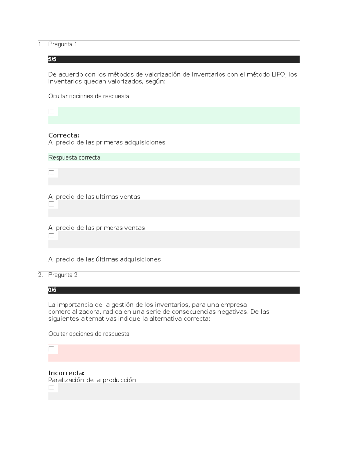 Examen Final Resuelto: Control de Inventario y Valoración LIFO - Studocu