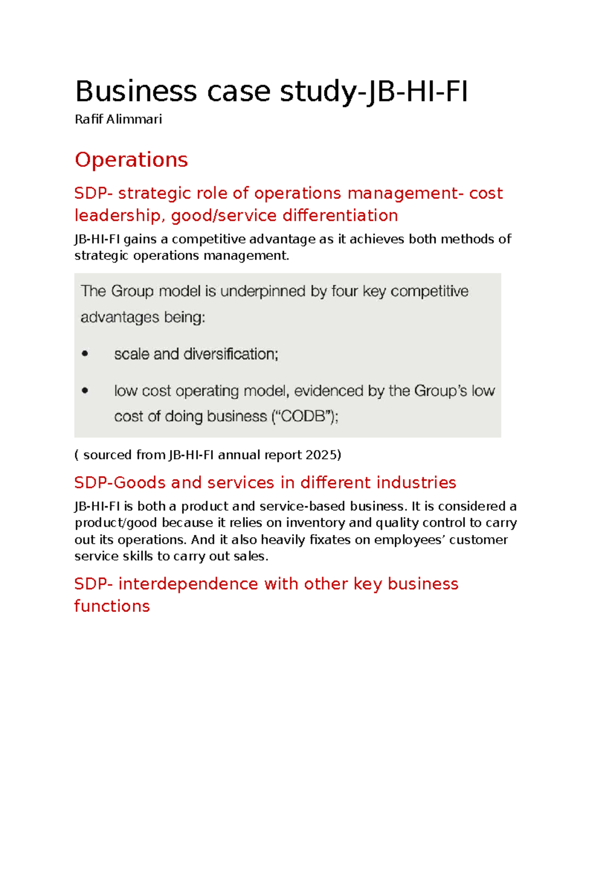 JB-HI-FI Case Study: Strategic Operations & Financial Management ...