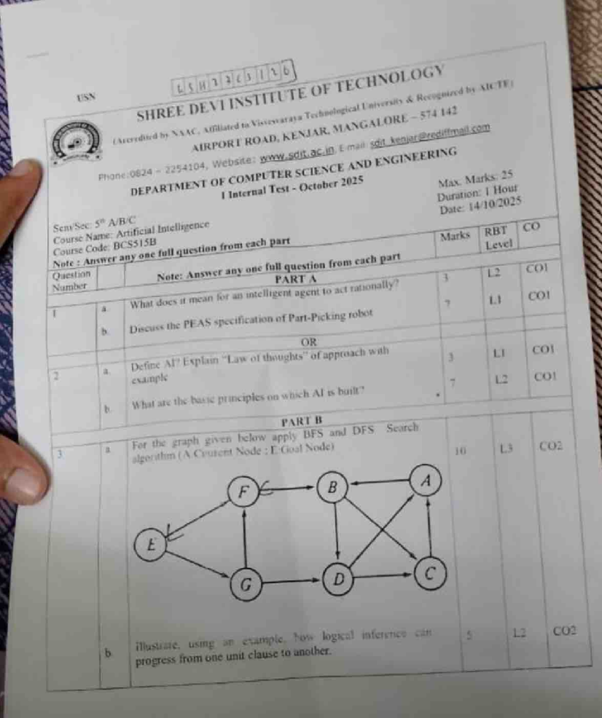 Adobe Scan 8 Dec 2025 - Sample test paper - Computer Science and ...
