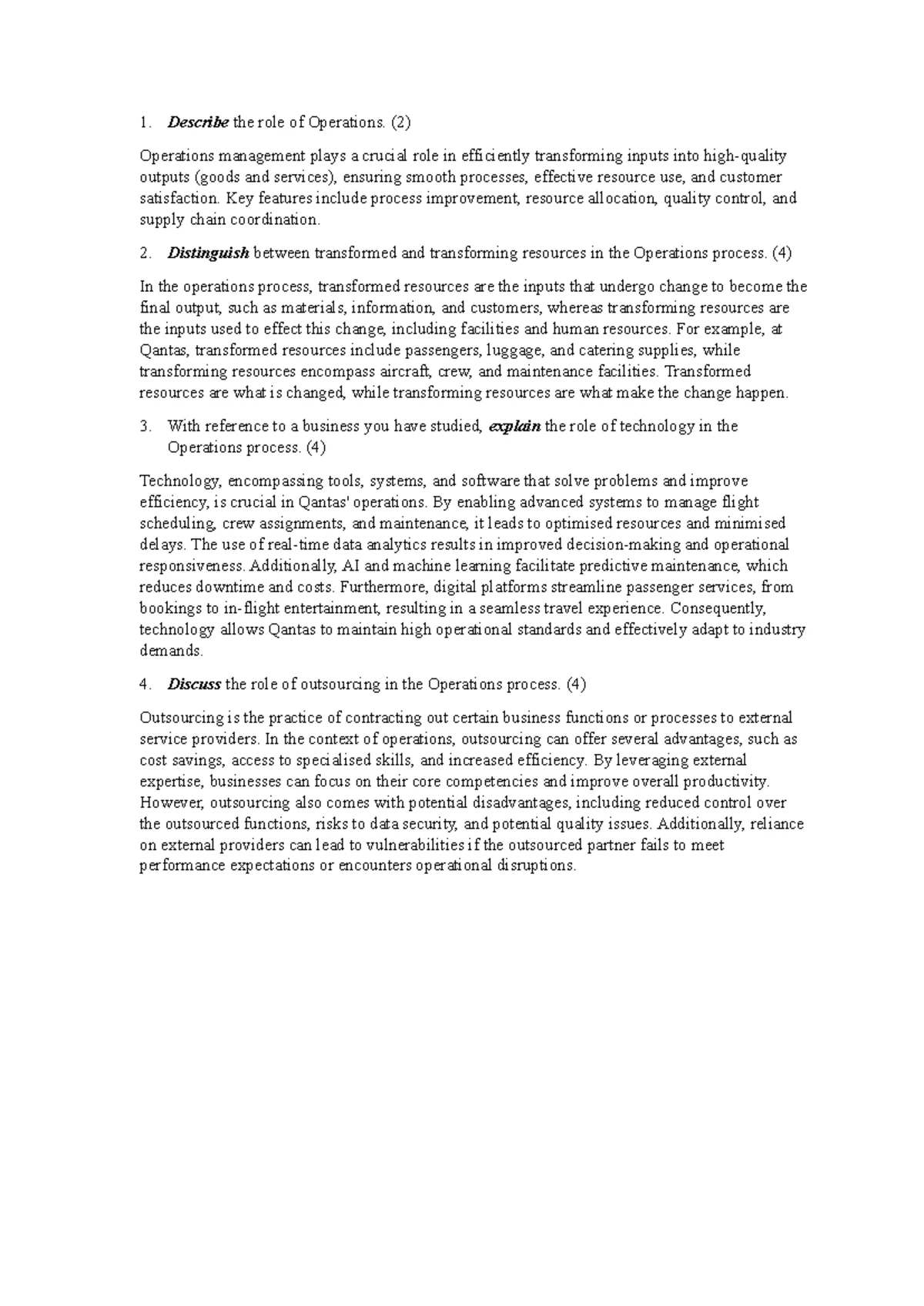 2024 BUS 101 Marketing Exemplar Answers: Key Concepts & Strategies ...
