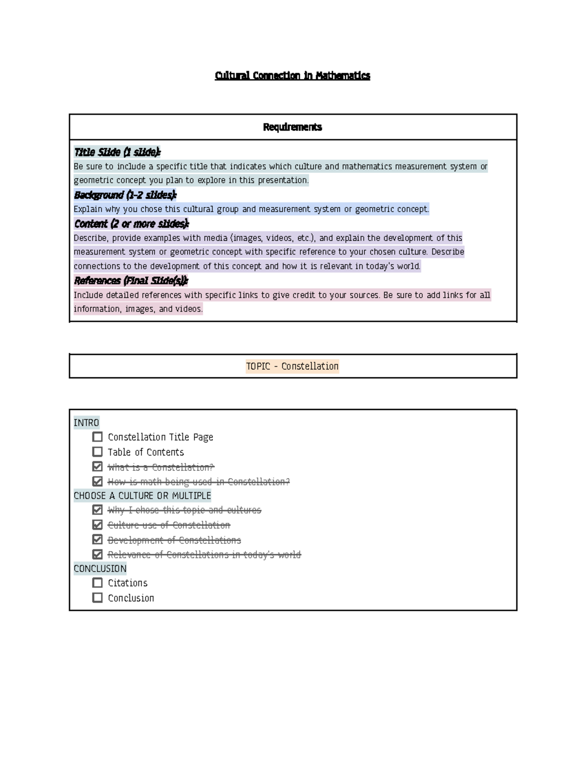 Cultural Connections in Mathematics: Exploring Constellations and ...