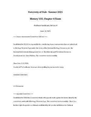 History 122 Chapter 3 TEST - University of Utah - Summer 2021 History ...
