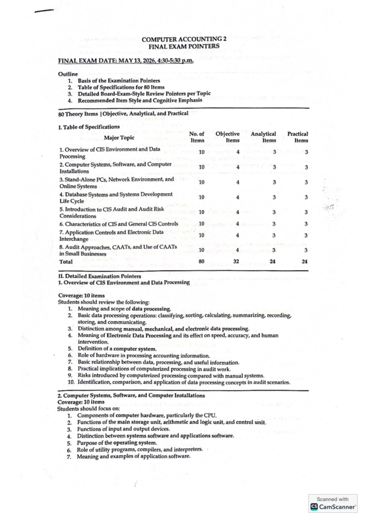 COMP 2 Accounting Final Exam Pointers & Review Guide - Studocu