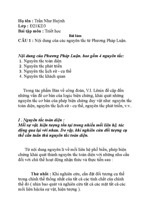 [Solved] Phn tch quan im ca trit hc Mc Lnin v bn cht kt cu ca thc ngha ...