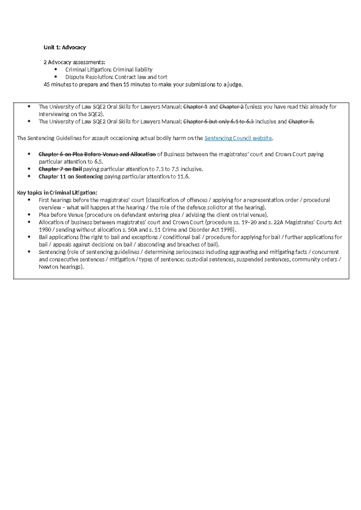 Unit 1: Advocacy - Key Concepts in Criminal Litigation and Bail ...
