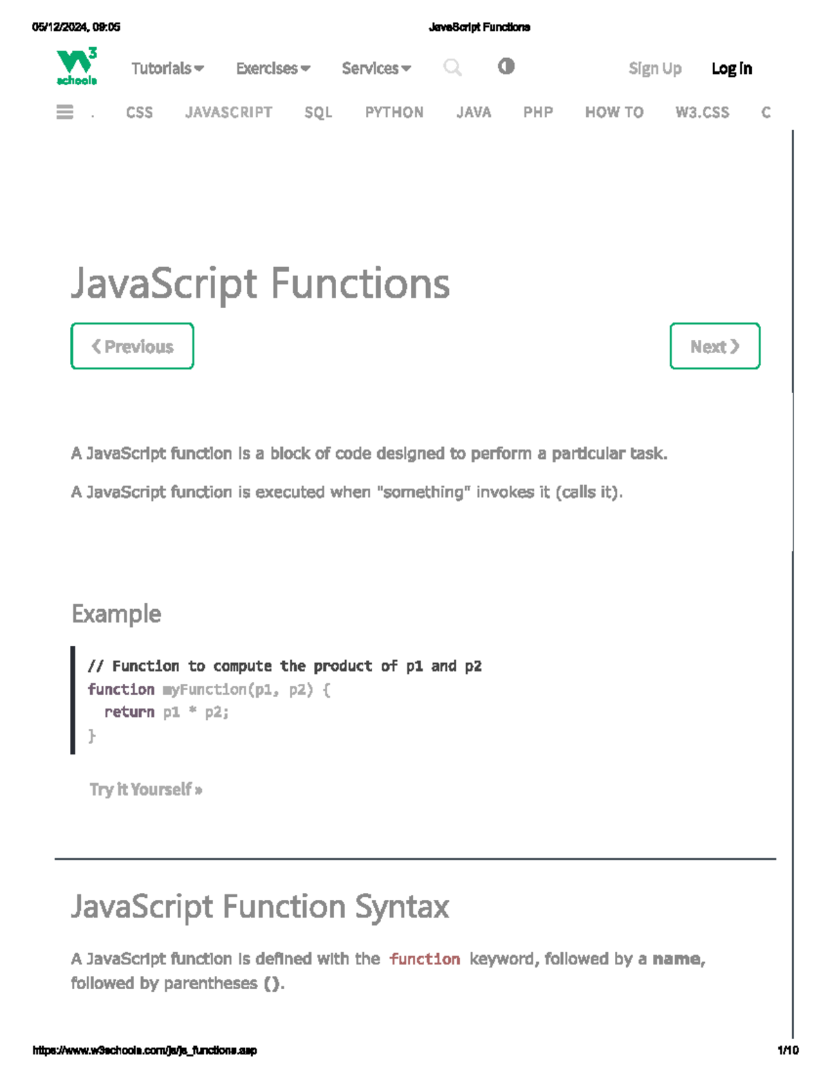 09:05 JavaScript Functions: Understanding and Using Functions - Studocu