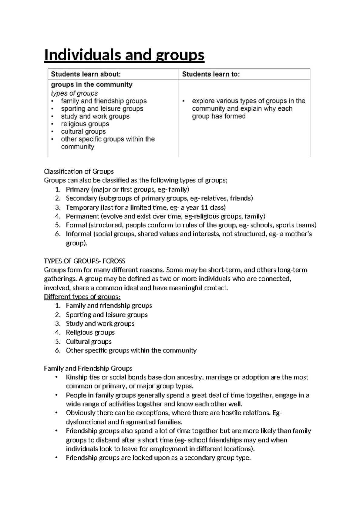 Individuals and Groups: Classification and Dynamics of Group Types ...