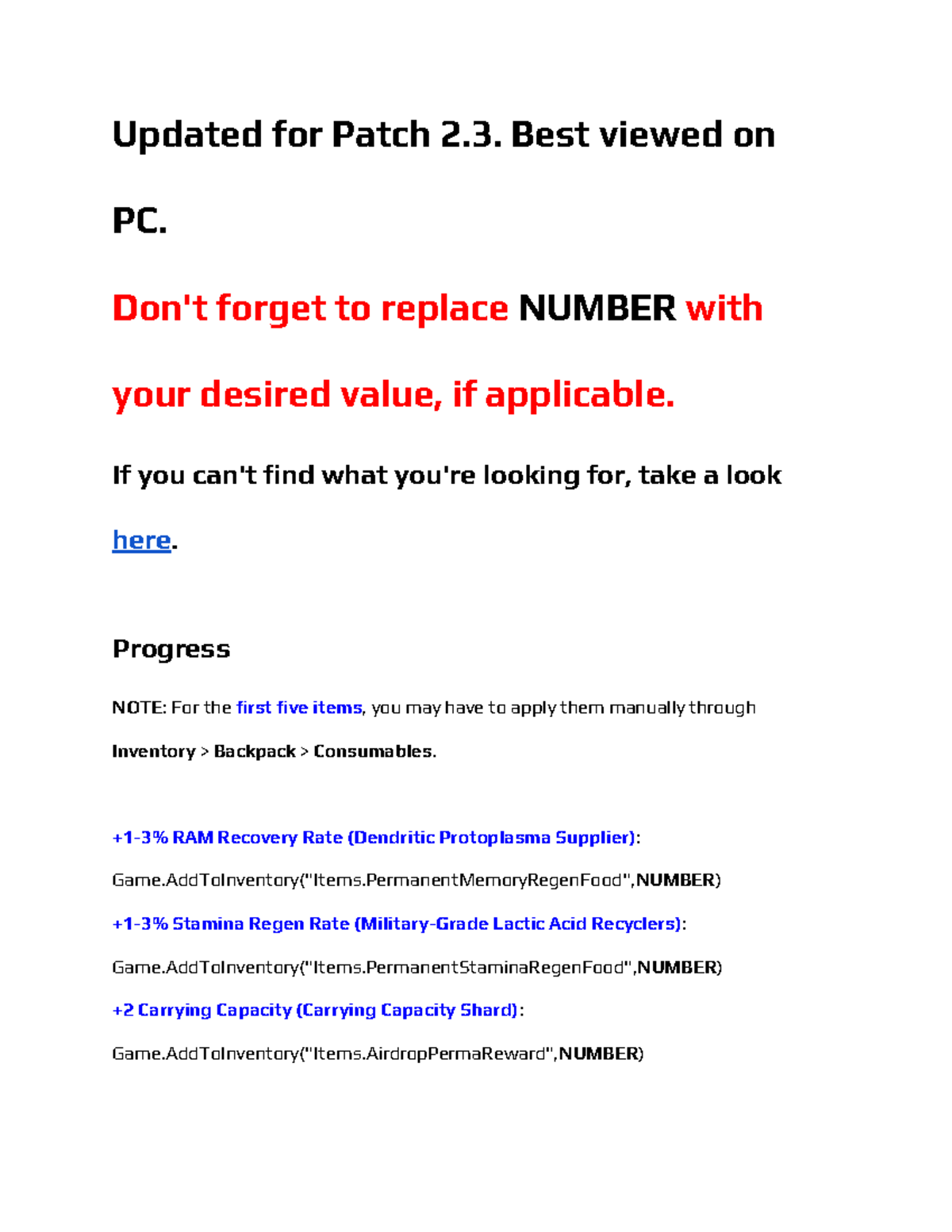 Cyberpunk 2077 - CET Commands Guide for Patch 2.3 - Studocu