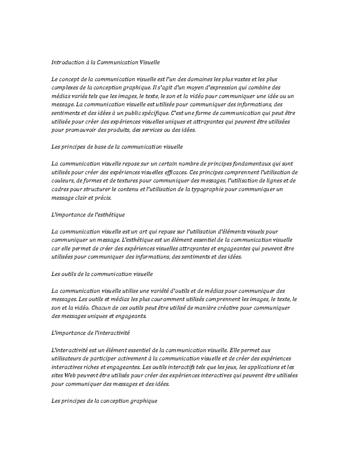 Visual Communication Design Study Notes - Introduction à la ...