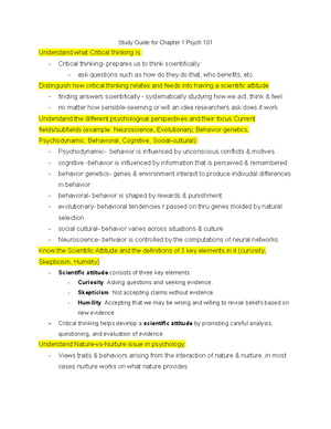 Psychology Ethics & Critical Thinking: Key Concepts and Theories - UNIT ...