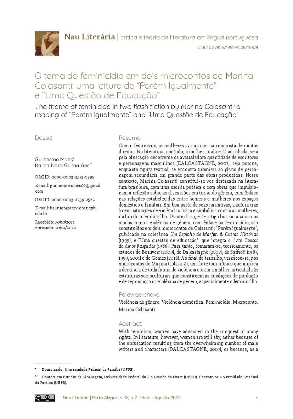 Nauliteraria,+[NAU+Lit.]+vol18+n2+final+4 - Nau Literária | crítica e ...