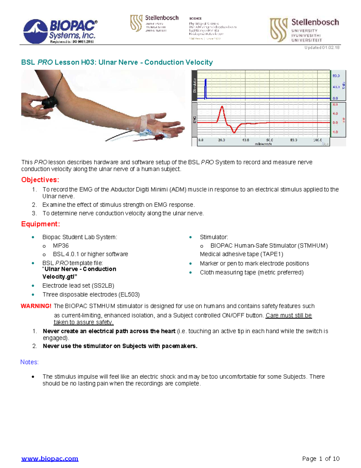 BSL PRO Lesson H03: Ulnar Nerve Conduction Velocity Setup and Analysis ...