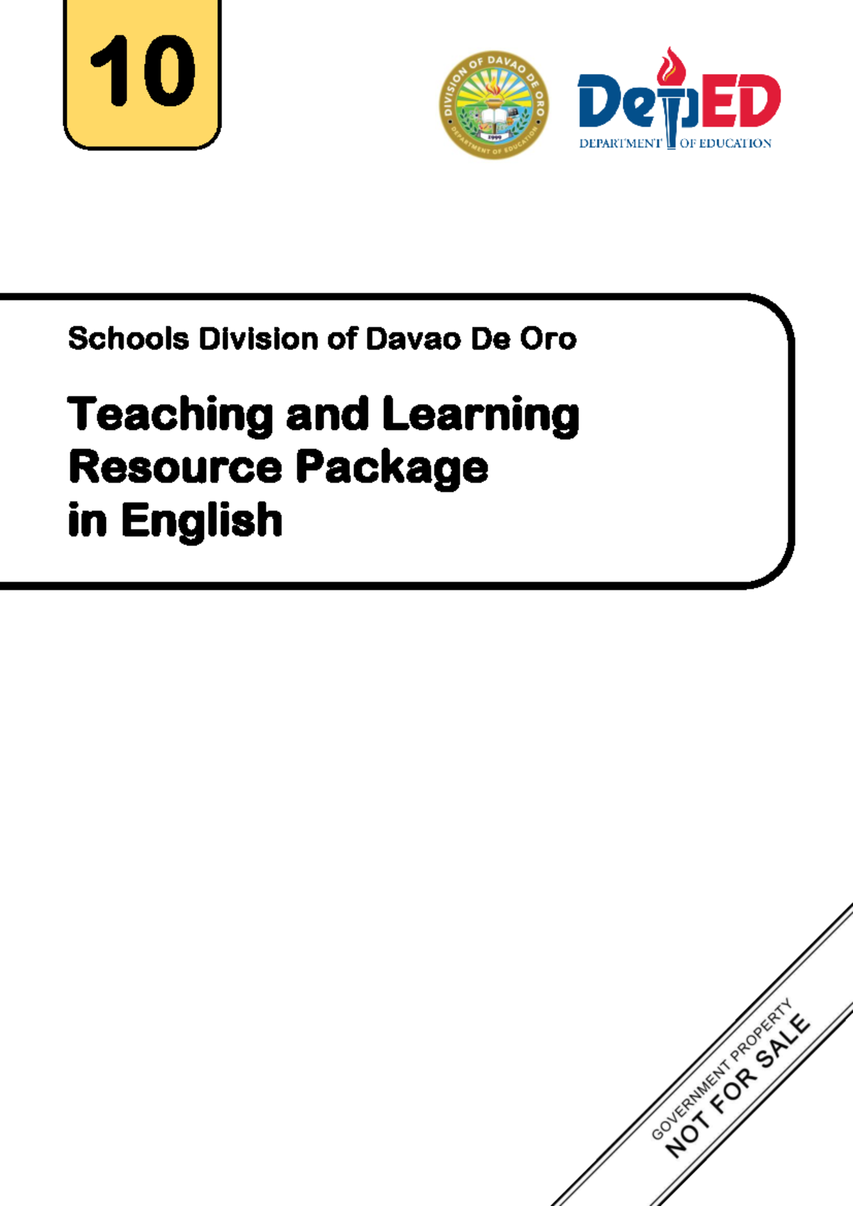 Teaching and Learning Resource Package: English 10 Term 1 Lessons - Document Preview