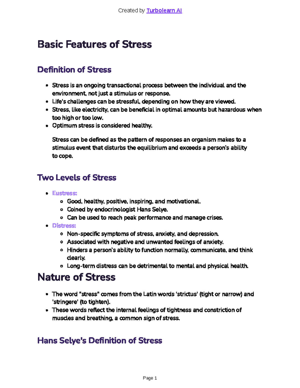 Ch-3 Notes: Understanding Stress and Its Effects in Psychology - Studocu