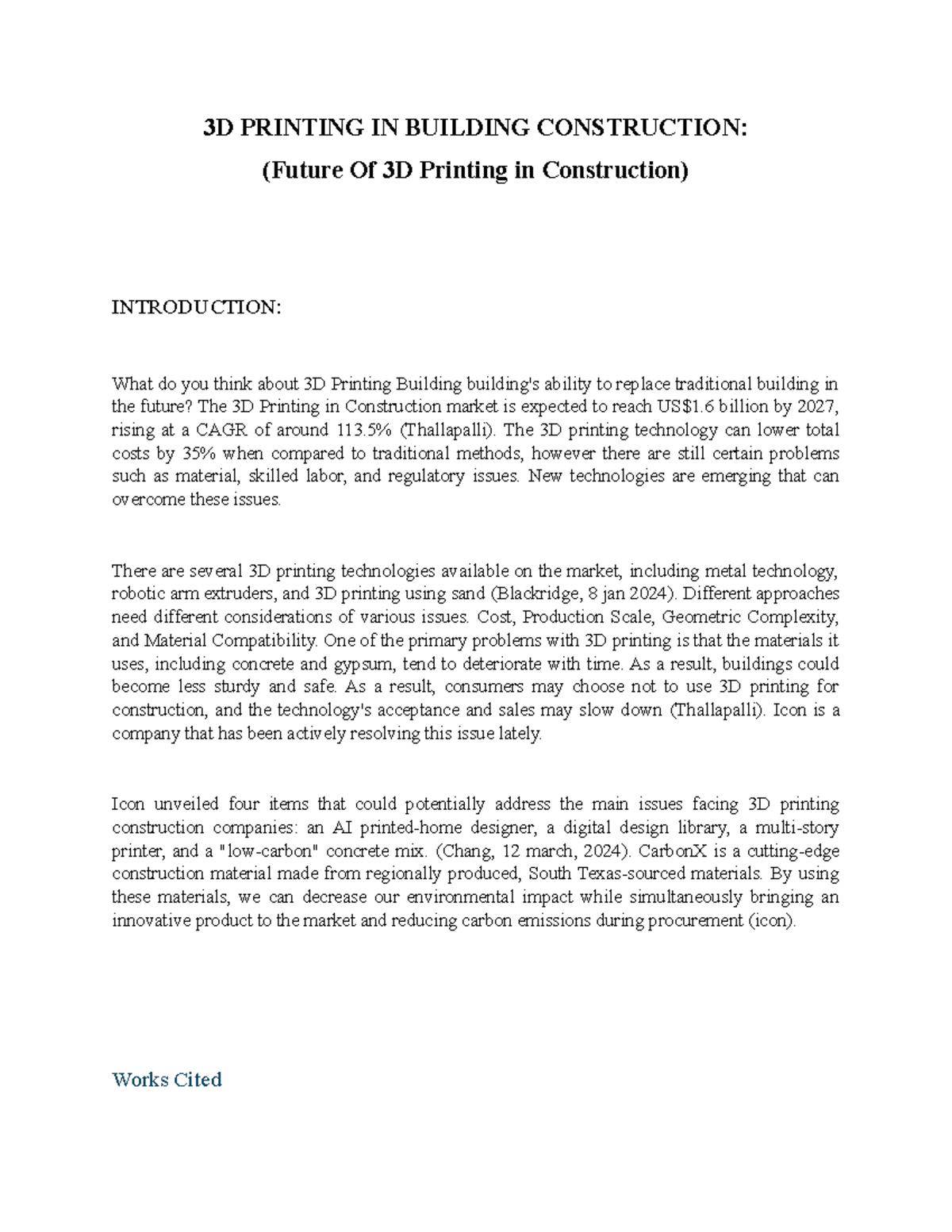 3D Printing in Construction: Future Trends and Challenges - Studocu