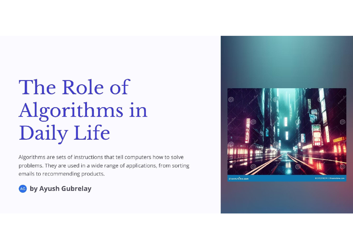 Blog 5 - I want notes as much as possible - The Role of Algorithms in ...