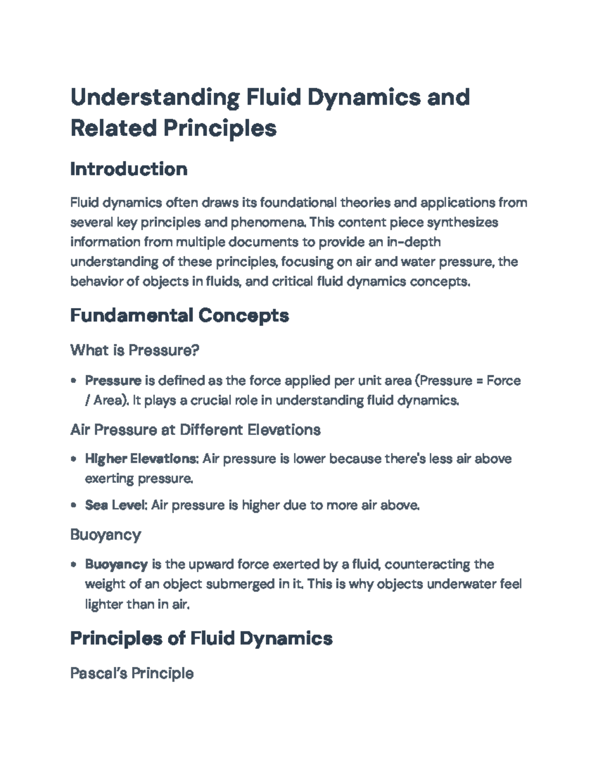 Understanding Fluid Dynamics: Concepts and Applications - Understanding ...