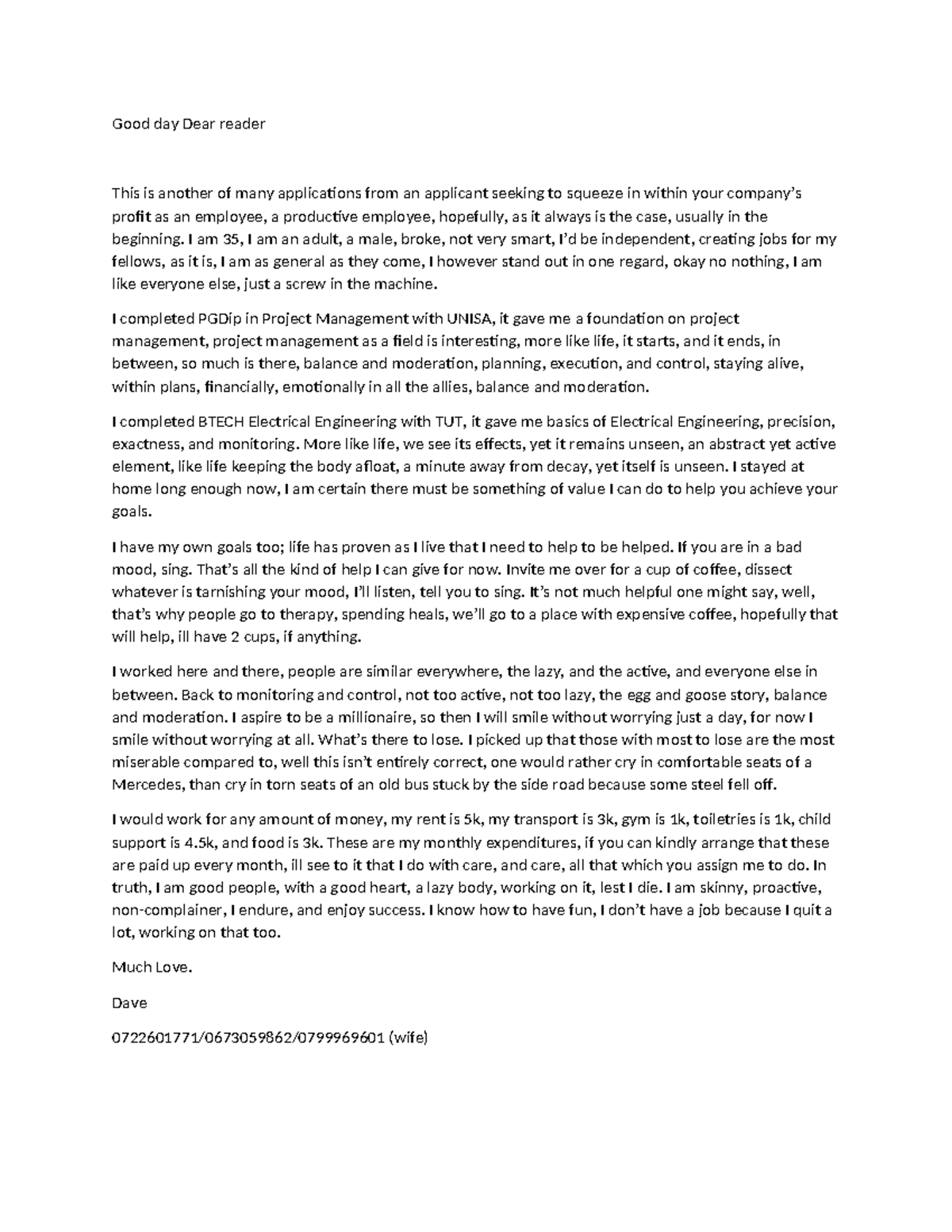 Application for Employment: Insights from a PGDip in Project Management ...
