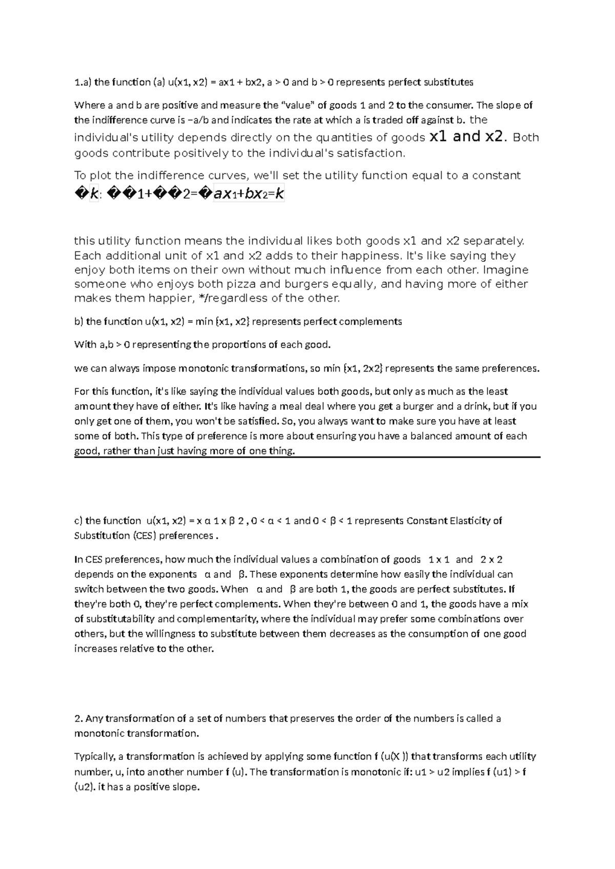 EKN - Demand Functions & Utility: Perfect Substitutes and Complements ...