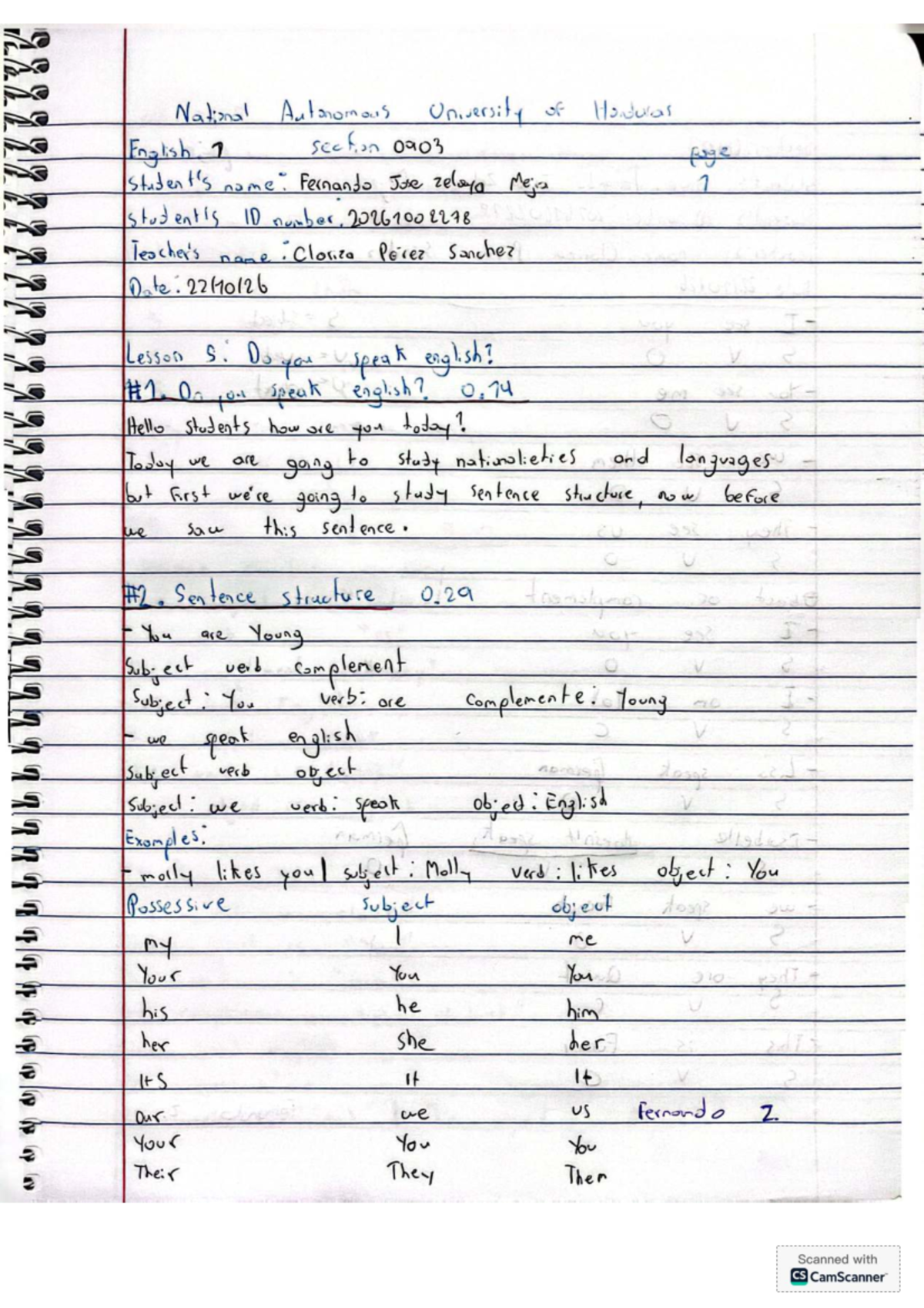 English 1 Lesson 5: Do You Speak English? (Section 0903) - Studocu
