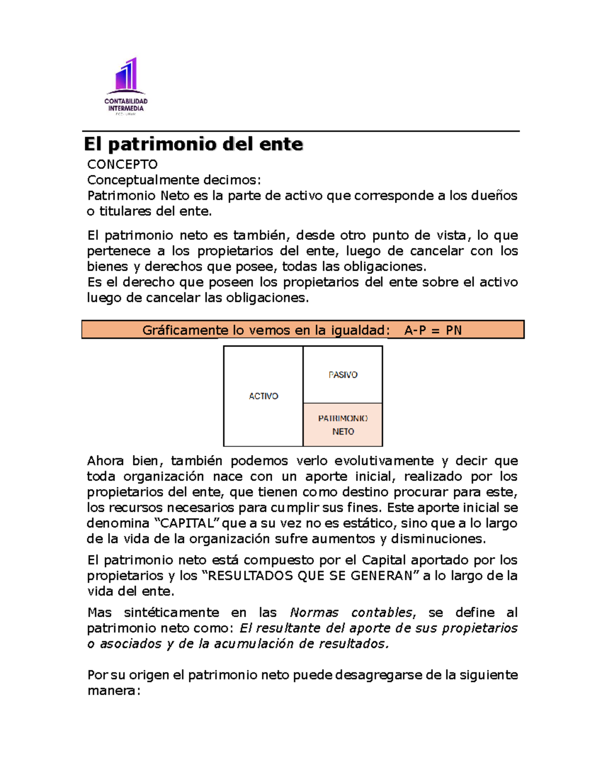 Unidad 3 Elementos Del Patrimonio Neto En Contabilidad Studocu