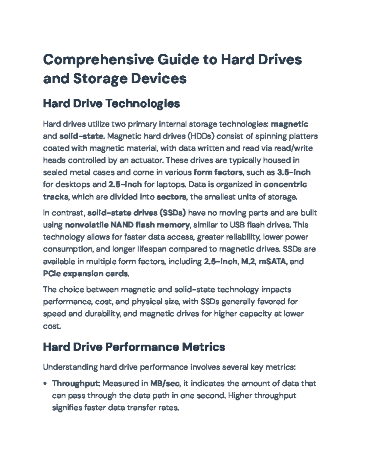 Comprehensive Guide to HDDs & SSDs: Technologies, Performance & RAID ...