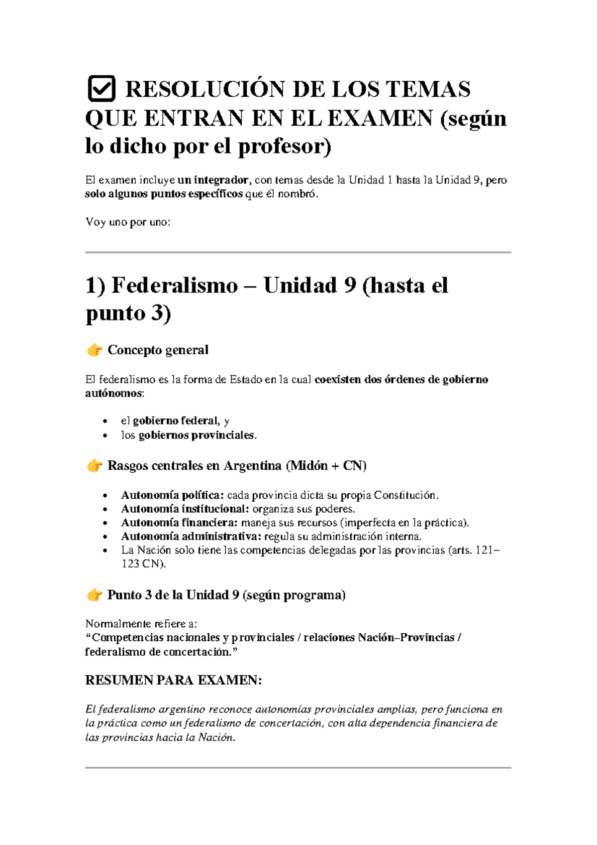 Resumen para el Examen de Derecho Constitucional (Poderes) - Studocu