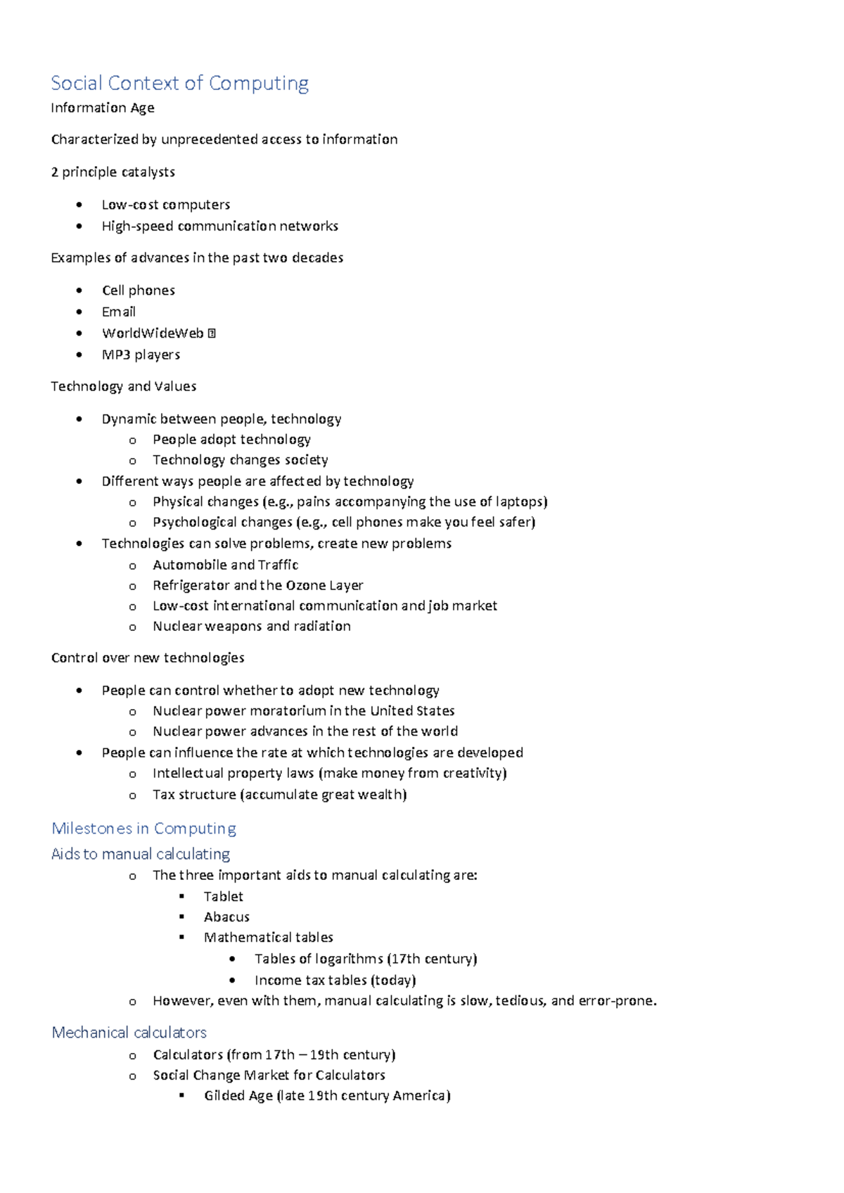 IS2107 Lecture Notes - Social Professional Issues in Computing - Studocu