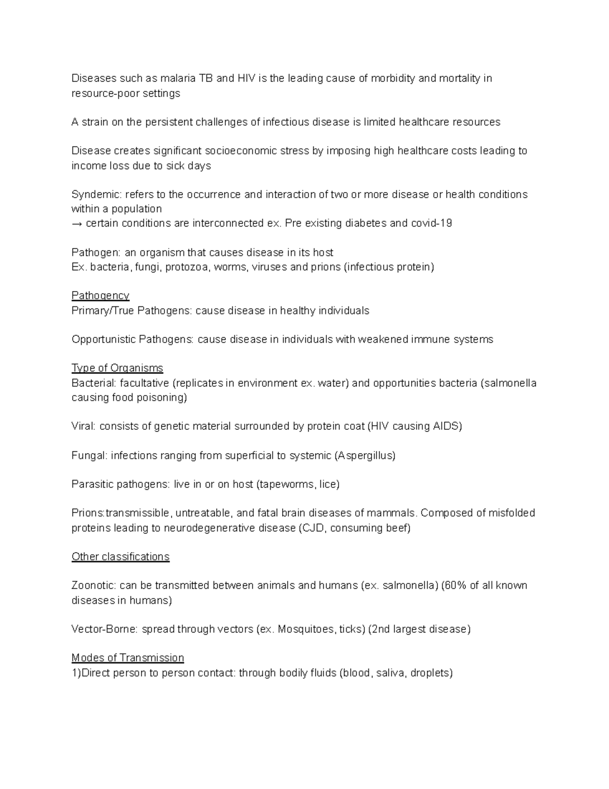 Health Promotion & Disease Prevention Notes - Midterm 1 - Studocu