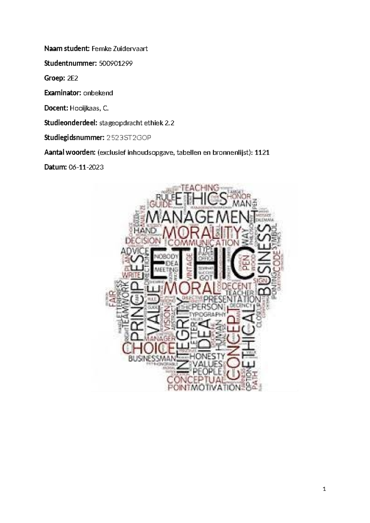 Stageopdracht Ethiek 2: Morele Afweging & Analyse - Studeersnel