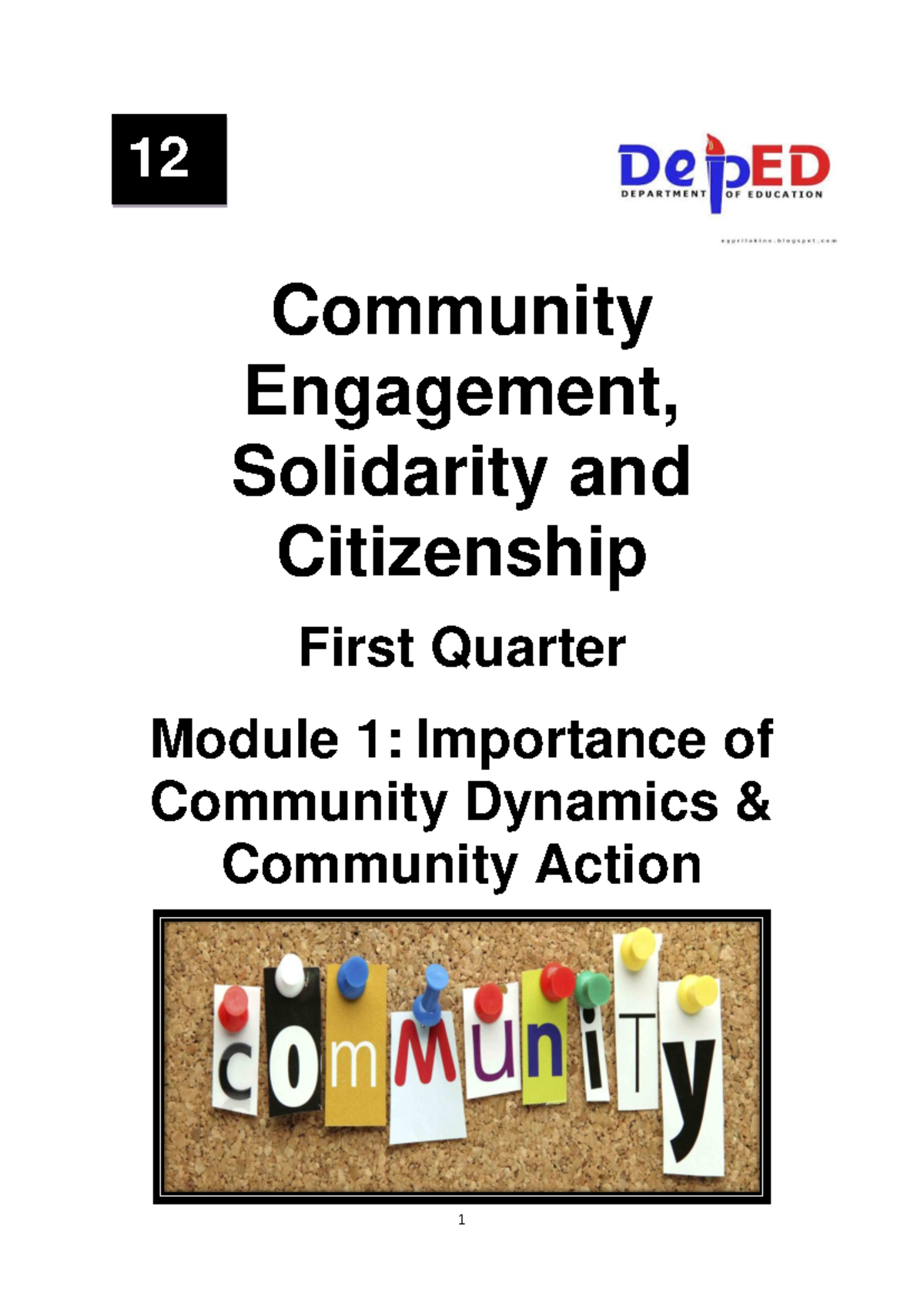 Understanding Community Dynamics & Action: HUMSS_CSC12 Module 1 - Studocu