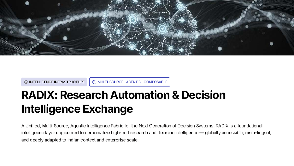 RADIX Research Automation & Decision Intelligence Exchange: A ...