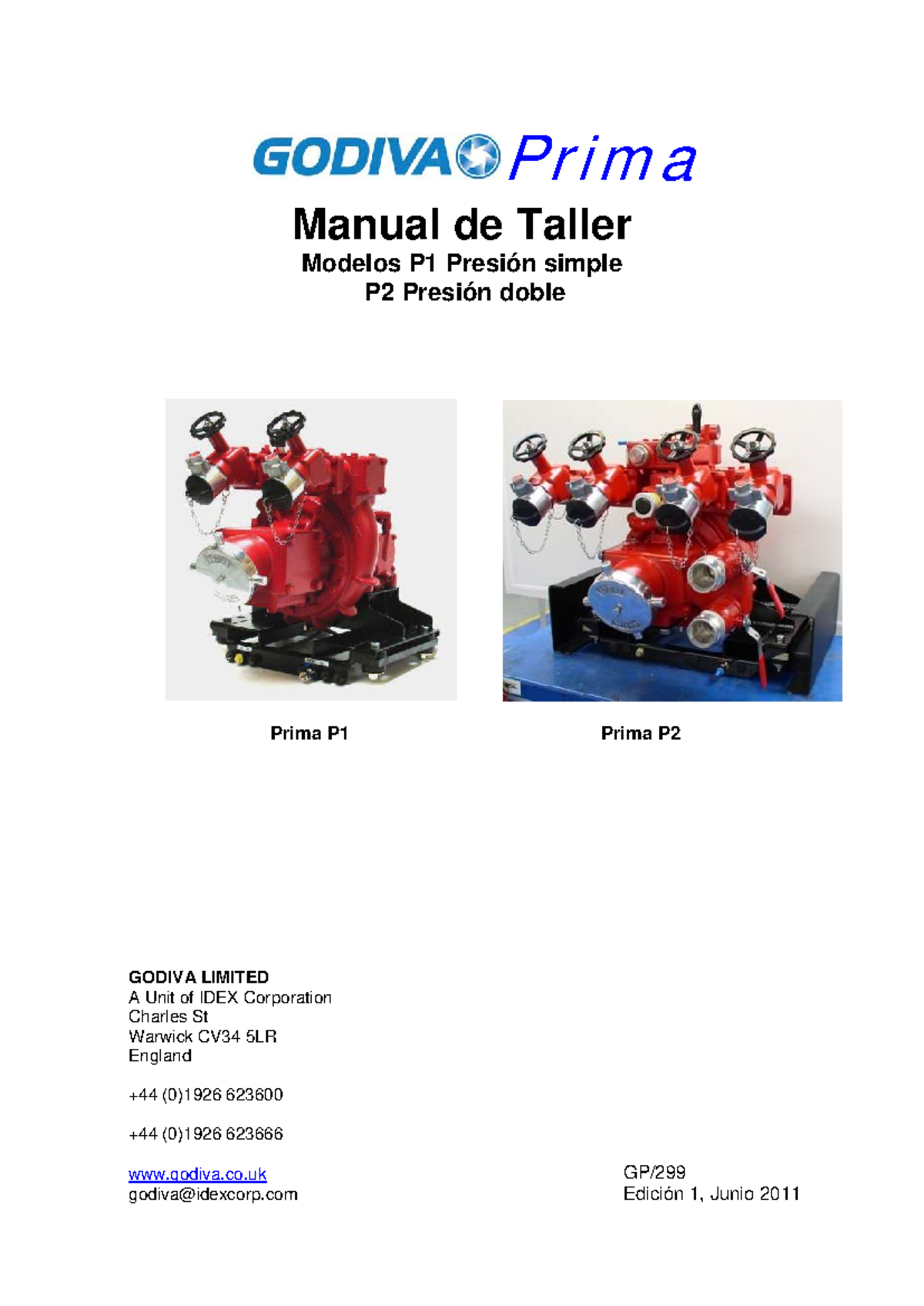 Manual de Taller Prima P1 y P2 - Edición 1 en Español - Studocu