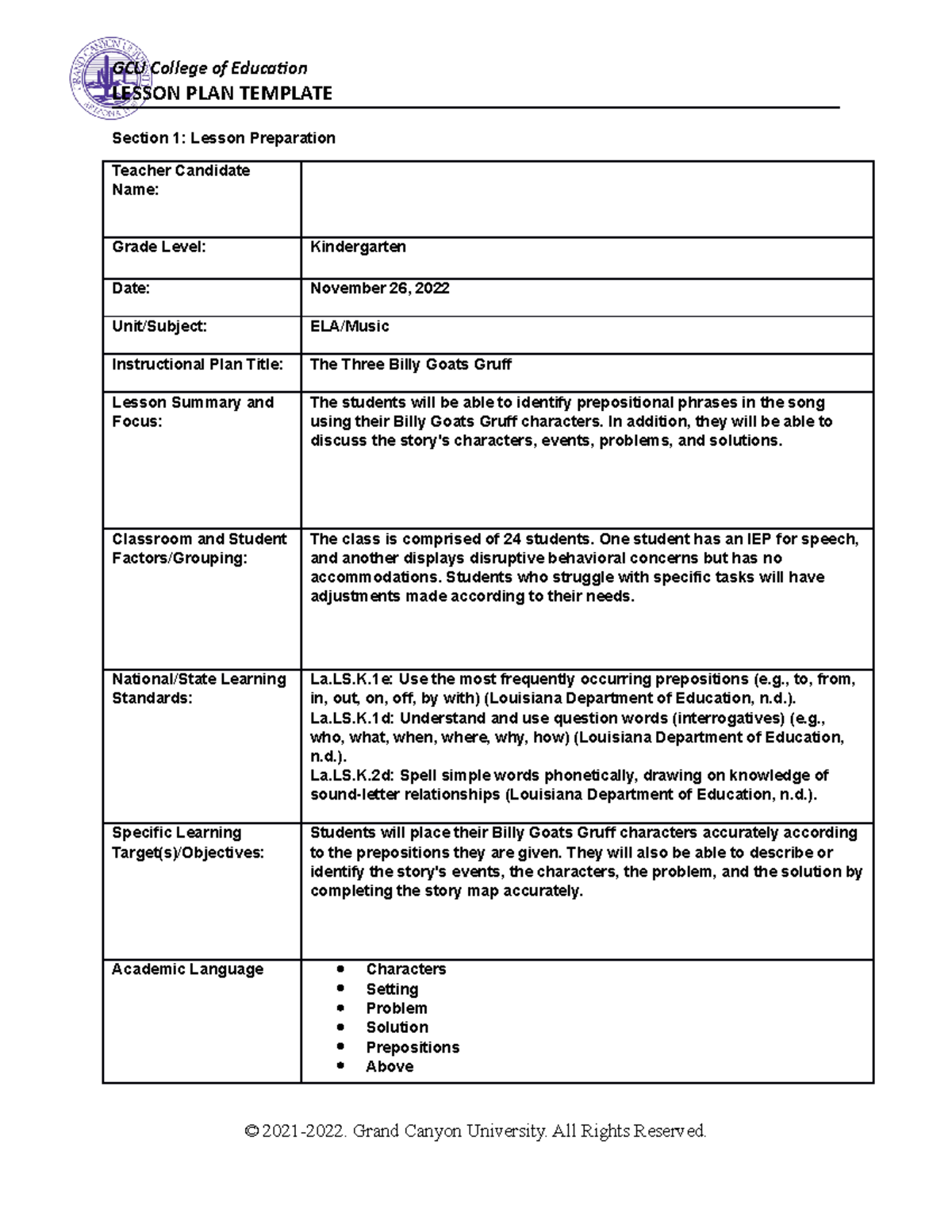 ECE 450 T7 Benchmark Assignment - LESSON PLAN TEMPLATE Section 1 ...