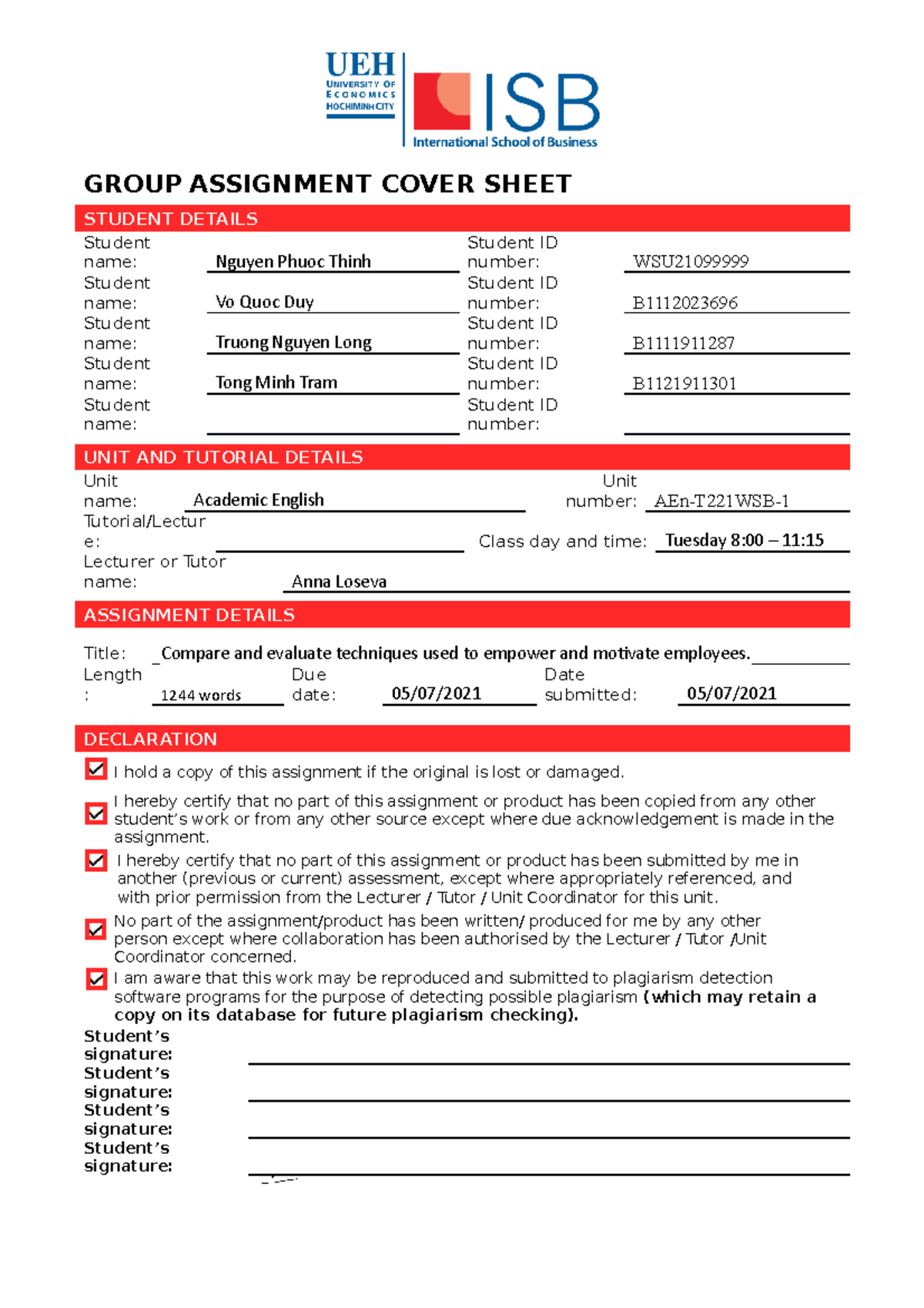 AEn-T221WSB-1 Group 5 Group Essay - GROUP ASSIGNMENT COVER SHEET ...